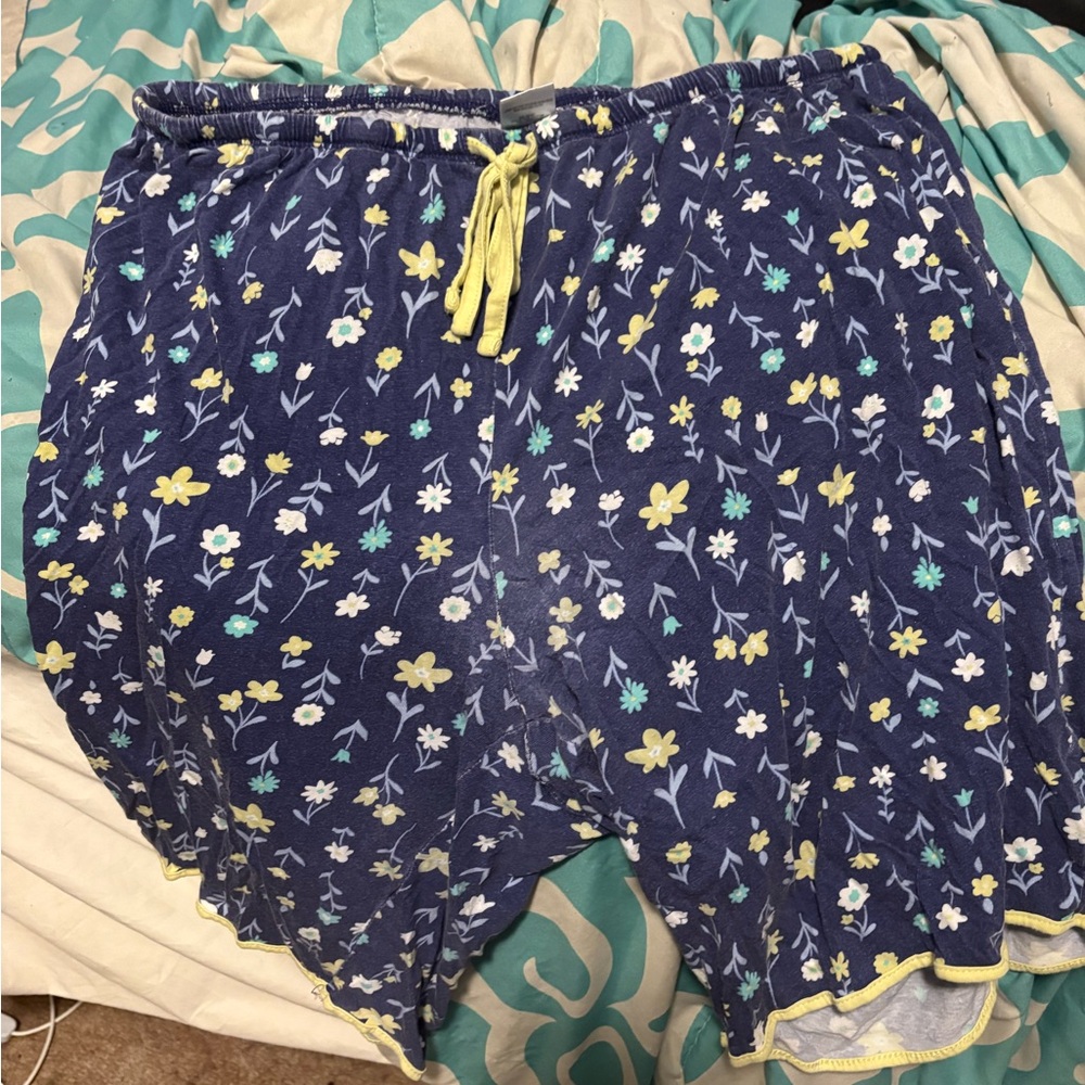 Charisma Navy Floral Women's Athletic Shorts